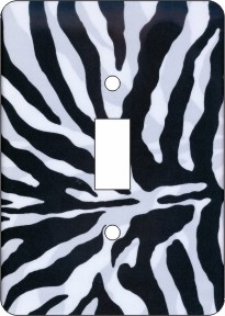 Zebra Print Switch Plate